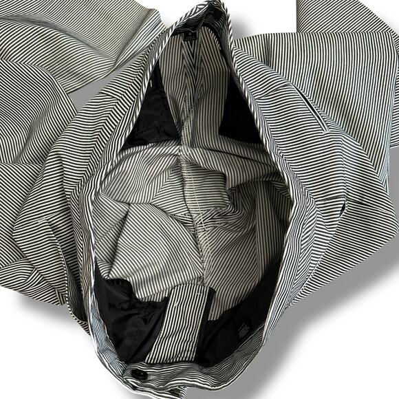 Express Design Studio The Editor Pinstripe Dress Pants Black White Size 6 Womens - Picture 9 of 11